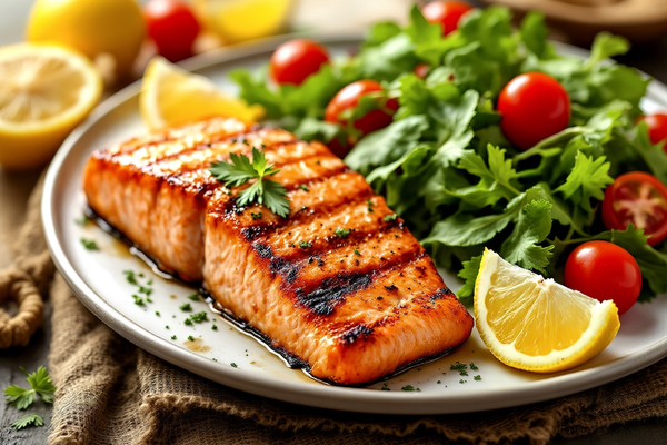 healthy Salmon dinner