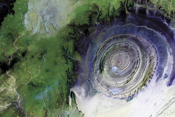 Satellite image of a warming planet Earth from climate change