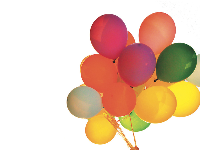 Bouquet of colorful balloons