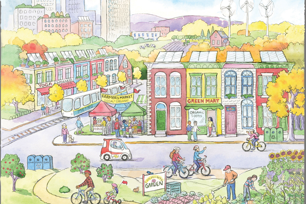 Artwork of a sustainable community